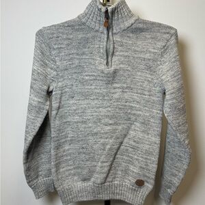 Kids' Heather Gray Half-Zip Sweater